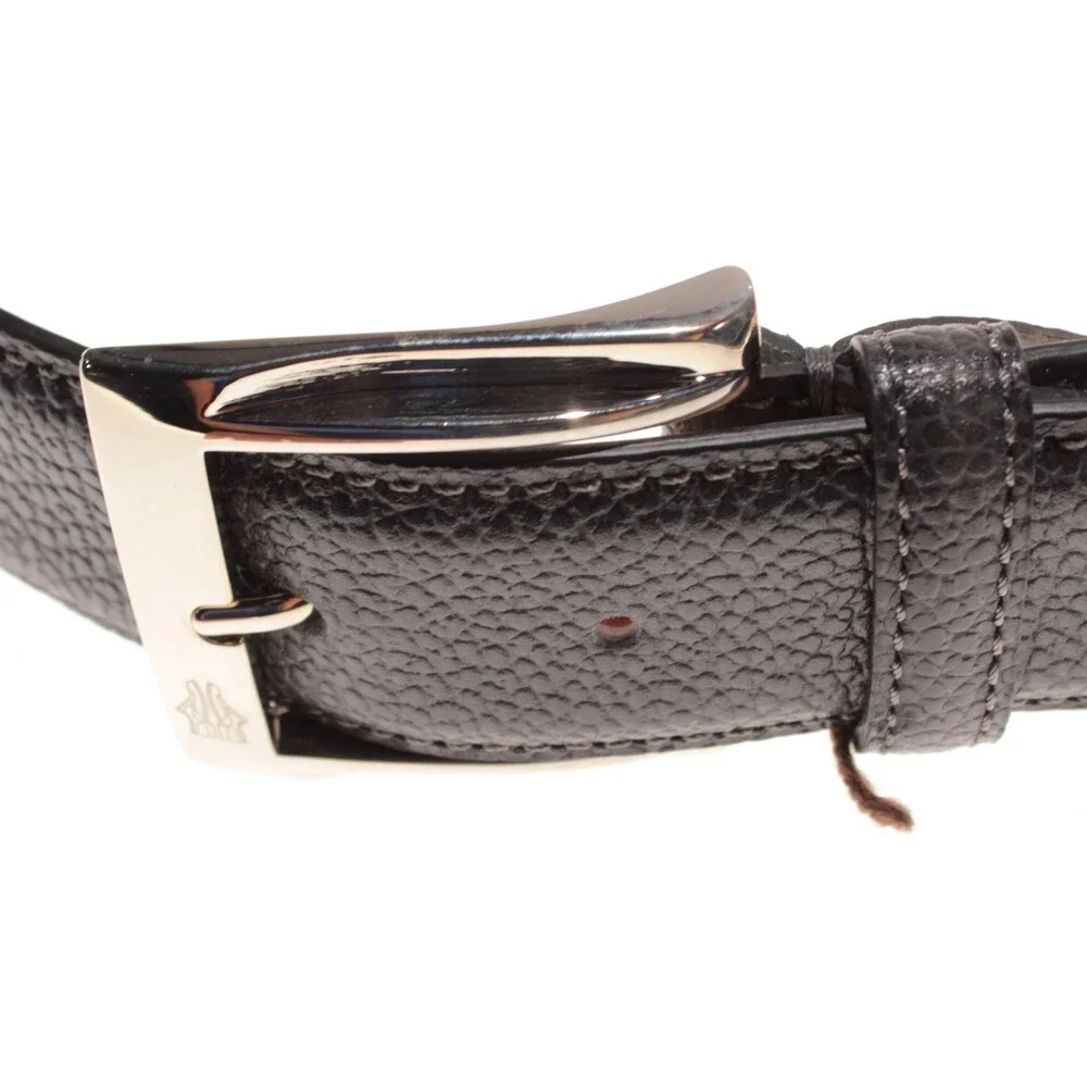 Di Bianco NWT Cut to Size Dress Belt In Solid Gray Pebbled Leather One Size